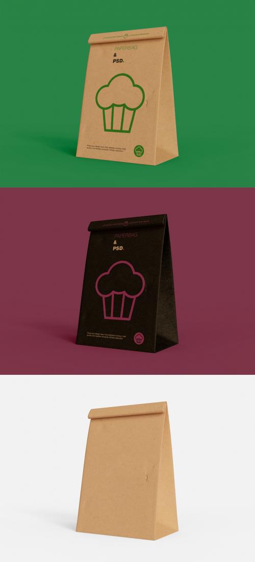 3D Folded Pouch Bag Mockup