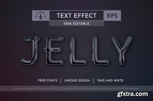 5 Jelly Editable Text Effects, Graphic Styles HHGNJR7