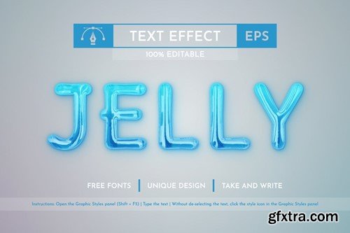 5 Jelly Editable Text Effects, Graphic Styles HHGNJR7