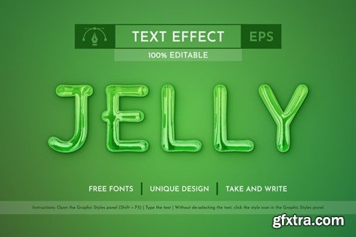 5 Jelly Editable Text Effects, Graphic Styles HHGNJR7