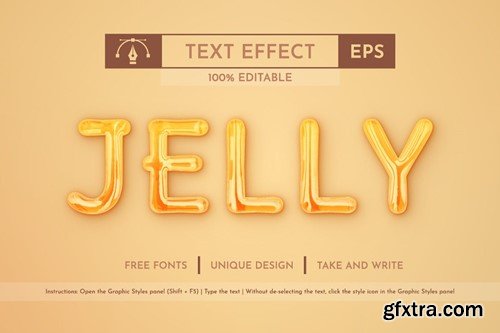 5 Jelly Editable Text Effects, Graphic Styles HHGNJR7