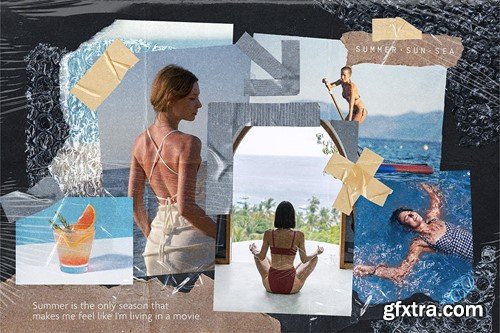 Scrapbook Photo Collage Template YMJQWBP