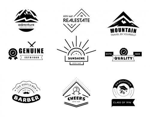 Badge Design Logo Set