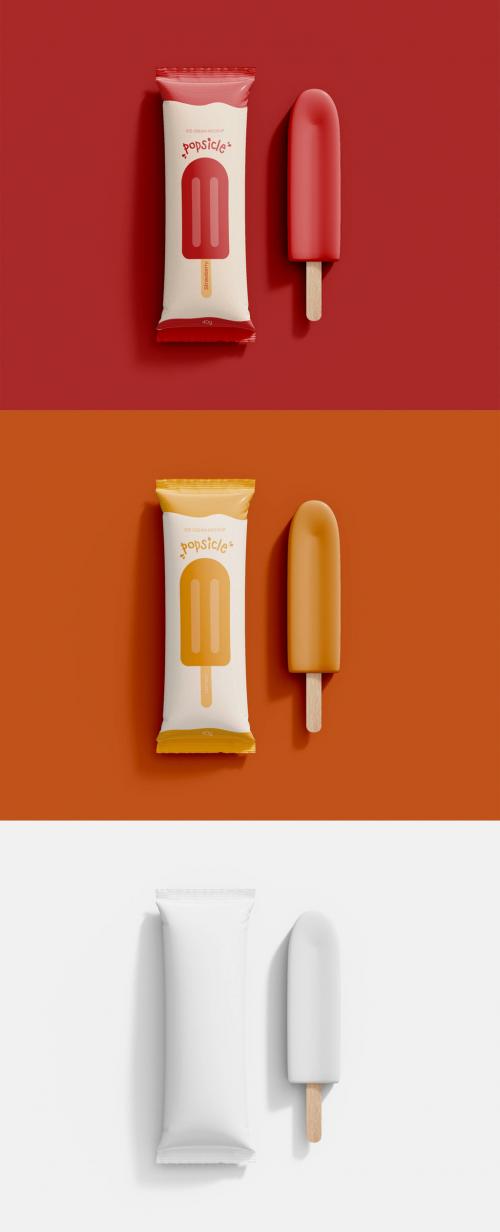 Top View of Popsicle Mockup