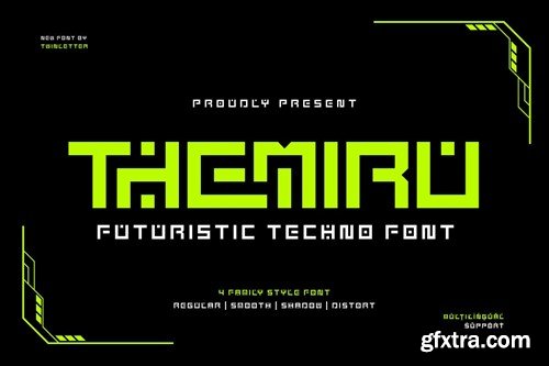 Themiru - Futuristic Tech Font XTYUG94