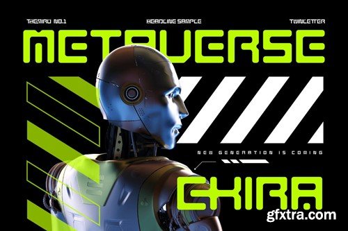 Themiru - Futuristic Tech Font XTYUG94