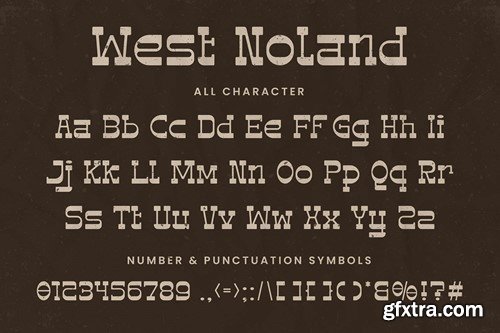 West Noland - Vintage Slab Font F8CZ5NP