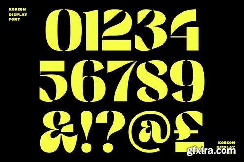 Koreon Display - Stencil Font 8S5AEB6