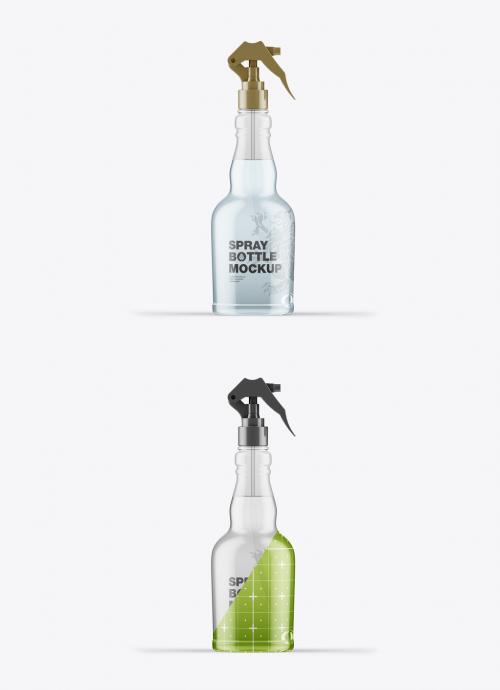 Glass Spray Bottle Mockup