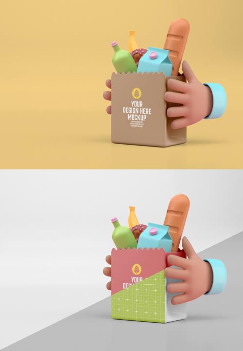 Soft Pop Food Bag Mockup