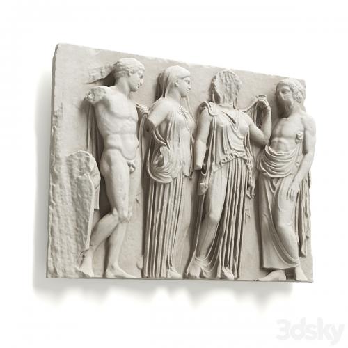 Greek Attic relief wall panel