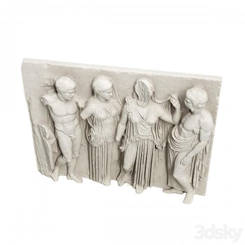 Greek Attic relief wall panel