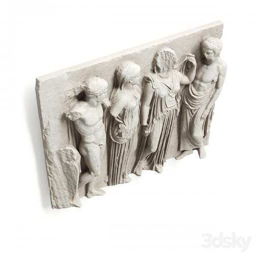 Greek Attic relief wall panel