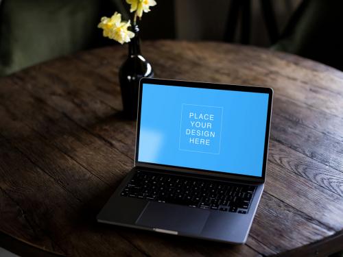 Laptop Screen Mockup for Startup Business Showcase