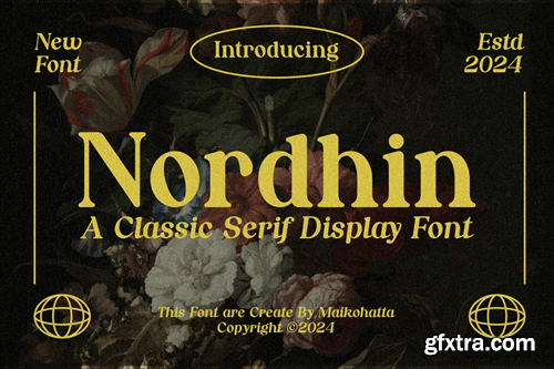 Nordhin - Classic Serif Display Font 6J7ATV5