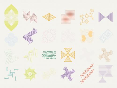 Set of Abstract Geometric Shapes