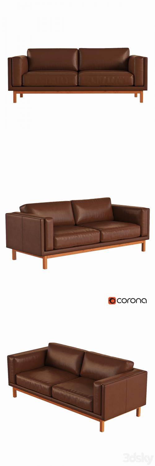 West Elm Dekalb Leather Sofa