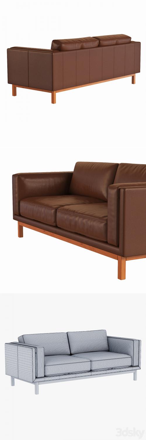 West Elm Dekalb Leather Sofa