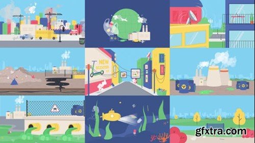 Videohive Pollution Animated Scenes 51797813