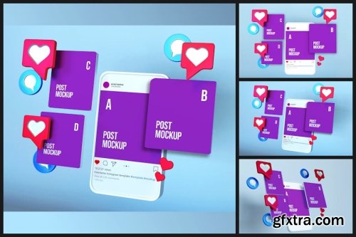 Instagram Post Mockup Collections 11xPSD