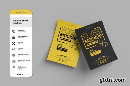 A4 Flyer Mockup Collections 14xPSD