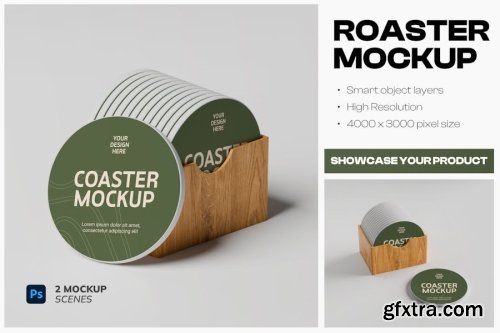 Coasters Mockup Collections 14xPSD