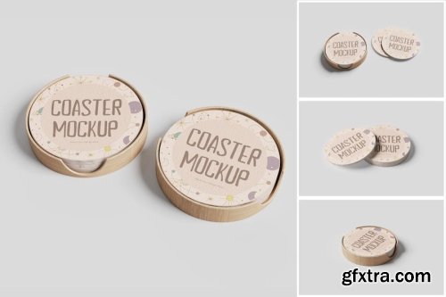 Coasters Mockup Collections 14xPSD