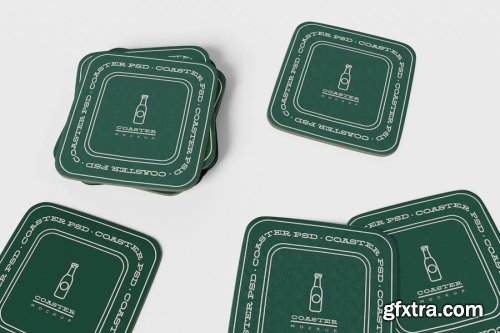 Coasters Mockup Collections 14xPSD