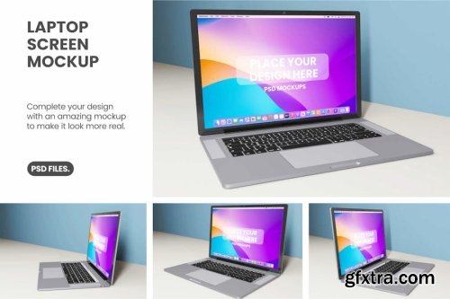 Laptop Screen & Website Mockup Collections 12xPSD