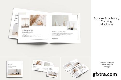 Square Catalog Brochure Mockup Collections 15xPSD