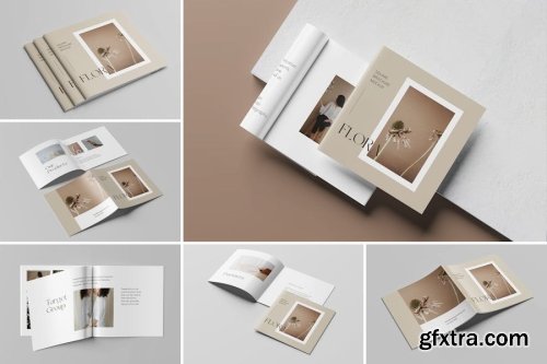 Square Catalog Brochure Mockup Collections 15xPSD