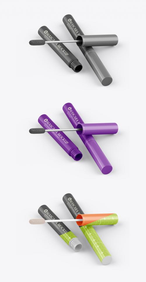 Set Mascara Tube Mockup