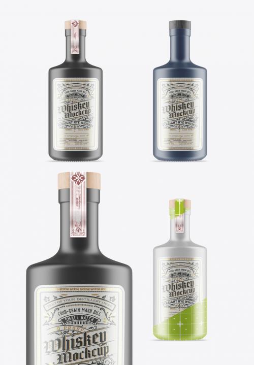 Ceramic Liquor Glass Bottle Mockup