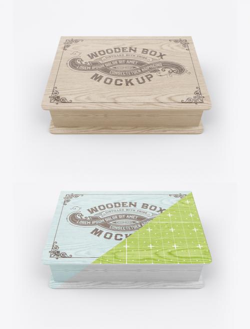 Wooden Box Mockup