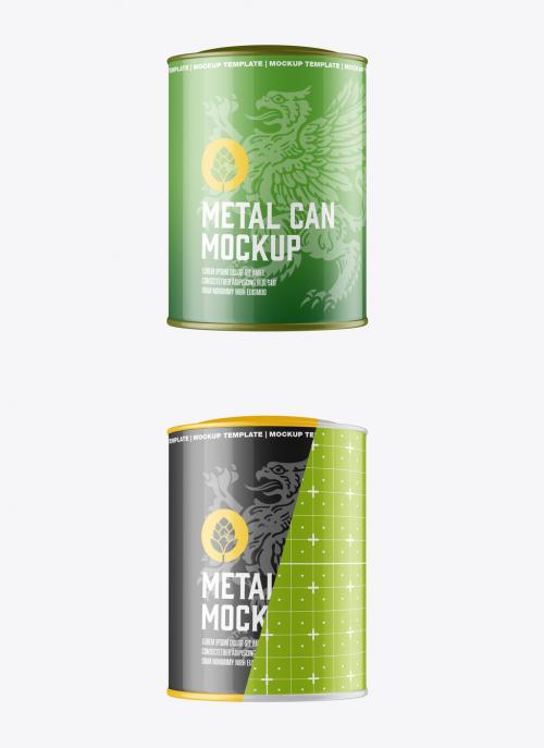 Metallic Can Mockup