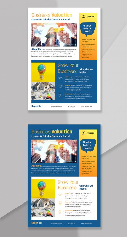 Corporate Flyer with Two Color Schemes