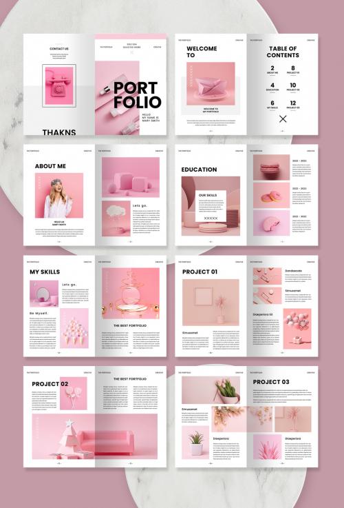 Pink Portfolio Layout