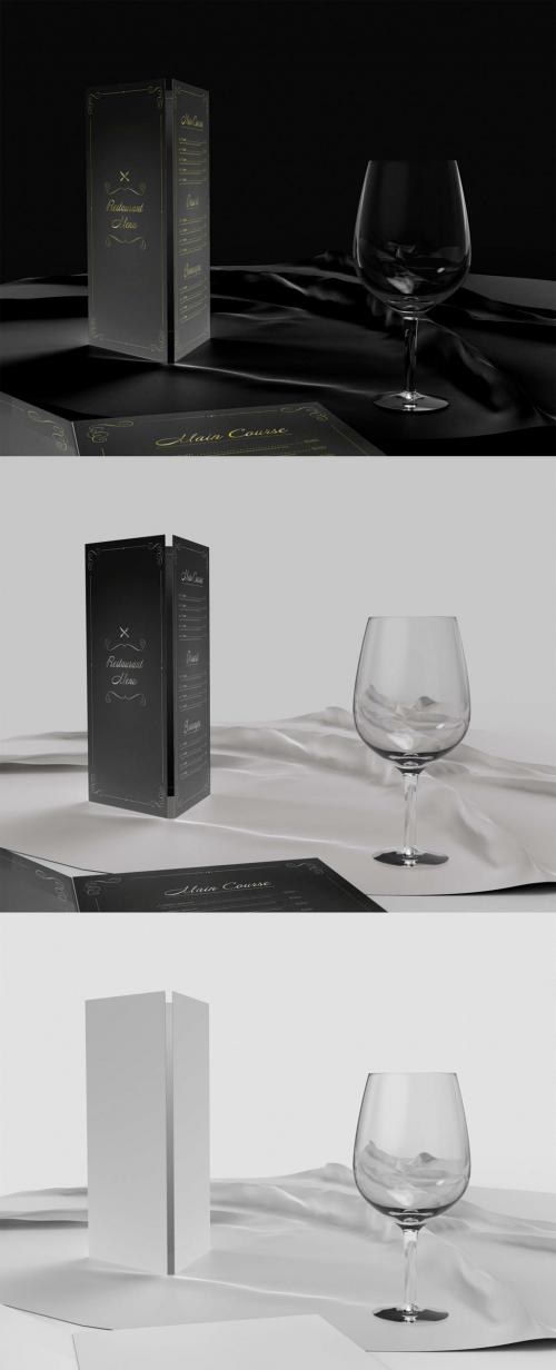 Restaurante Menu with Cup Mockup