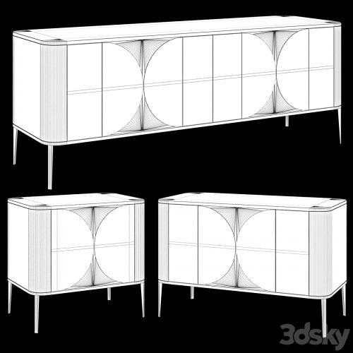 Art Deco chest of drawers and bedside 06