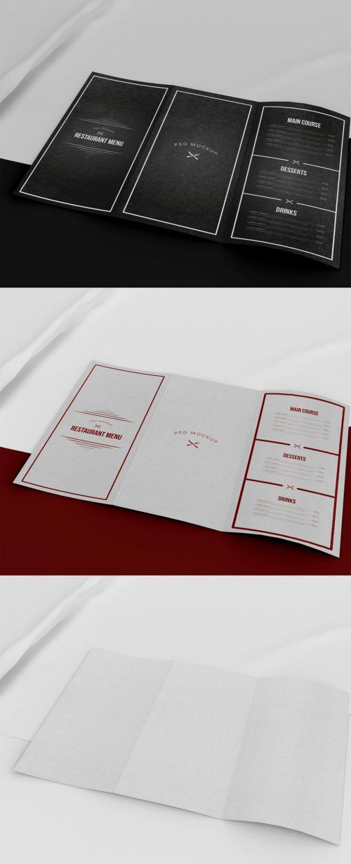 Isolated Restaurante Menu Mockup