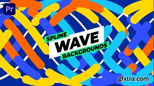 Videohive Spline Wave Backgrounds 51813522