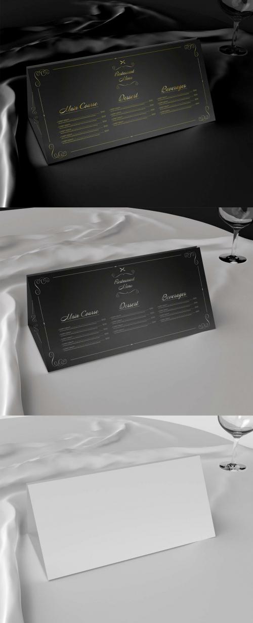 Rectangular Restaurante Menu Mockup