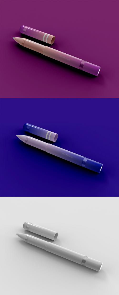 Isolated Pen Mockup