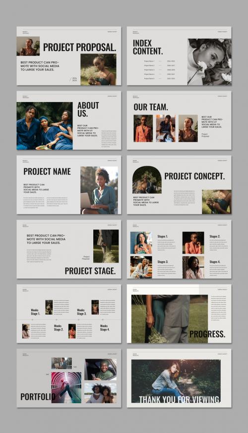 Modern Pitch Deck Layout