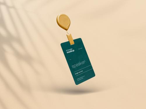 Lanyard and ID Card Badge Mockup