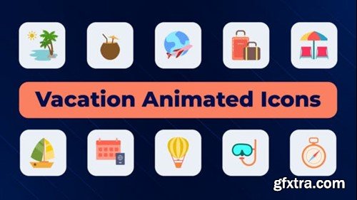 Videohive Vacation Animated Icons 51820129