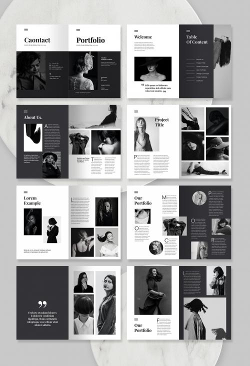 Black Portfolio Layout