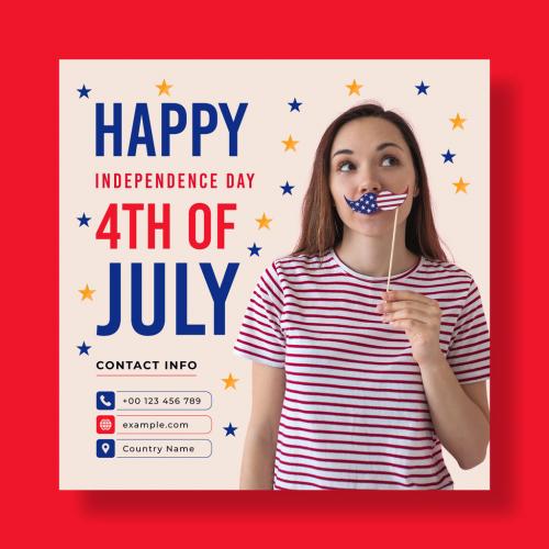 4th of July Celebration Social Media Layout