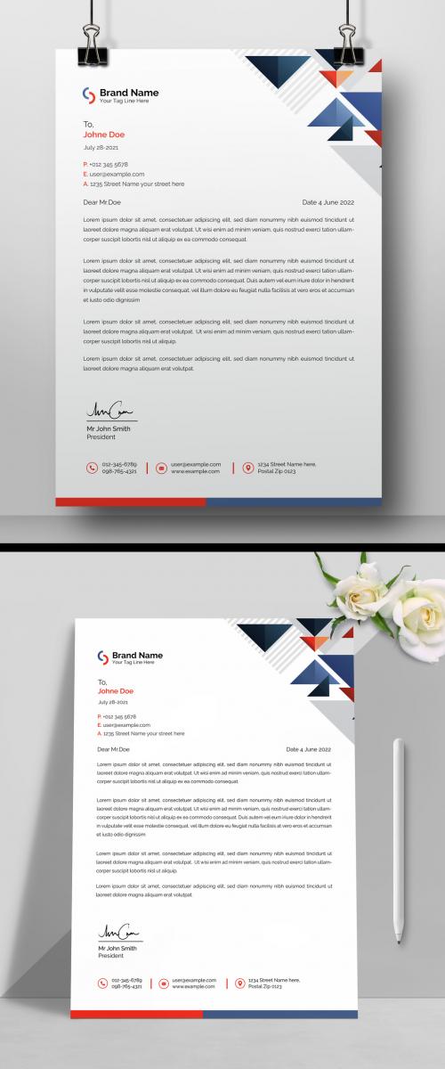 Modern Corporate Letterhead Layout