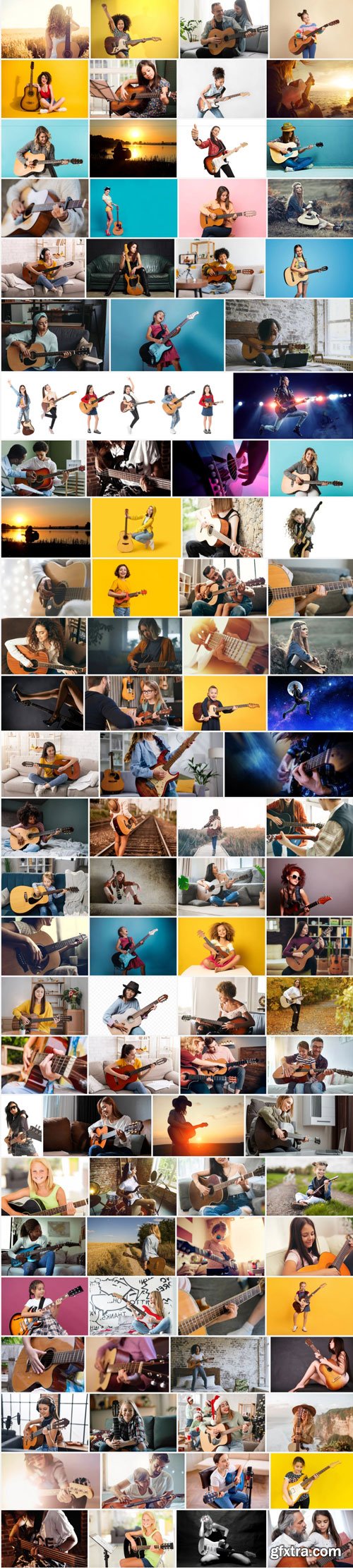 Amazing Photos, Girl with Guitar 100xJPEG